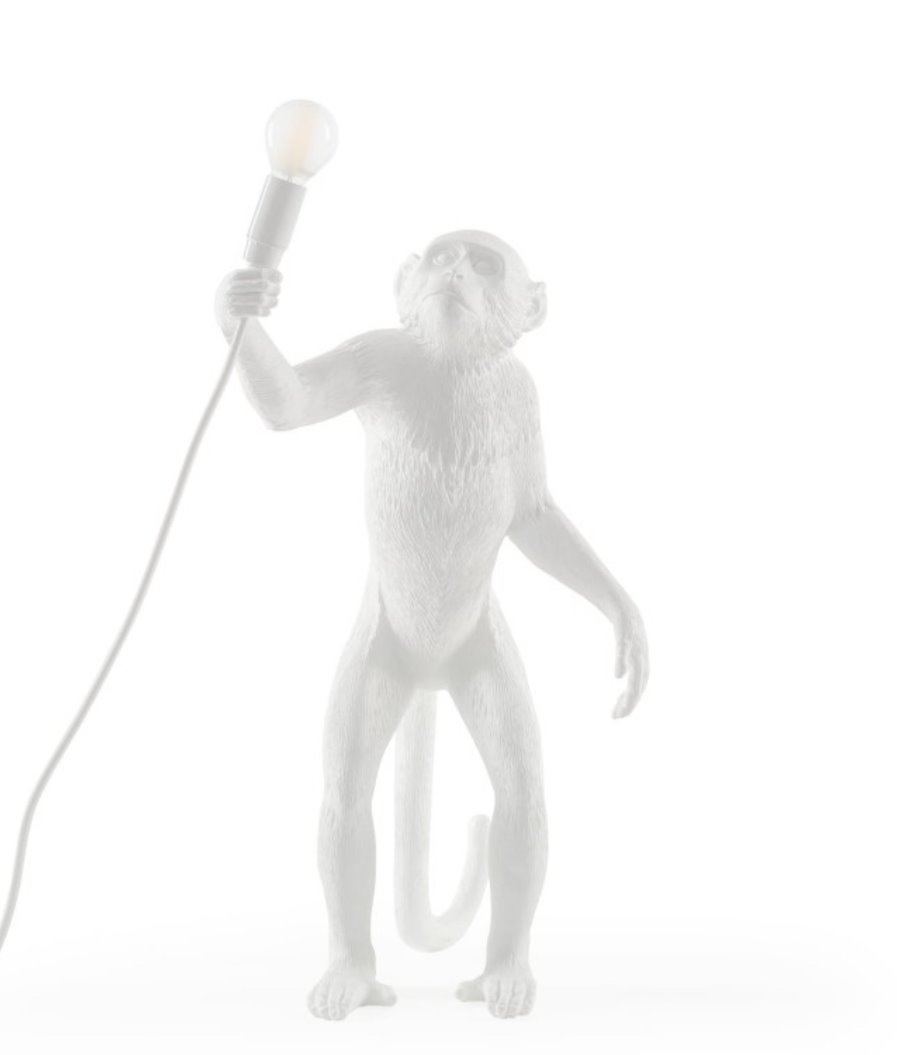 lampada Seletti scimmia da tavolo in piedi